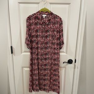 J•jill button up T-shirt dress